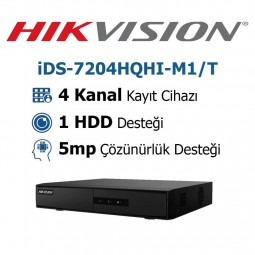 Hikvision iDS-7204HQHI-M1/T 4 Kanal 5mp DVR Kayıt Cihazı Hikvision iDS-7204HQHI-M1/T 4 Kanal 5mp DVR Kayıt Cihazı